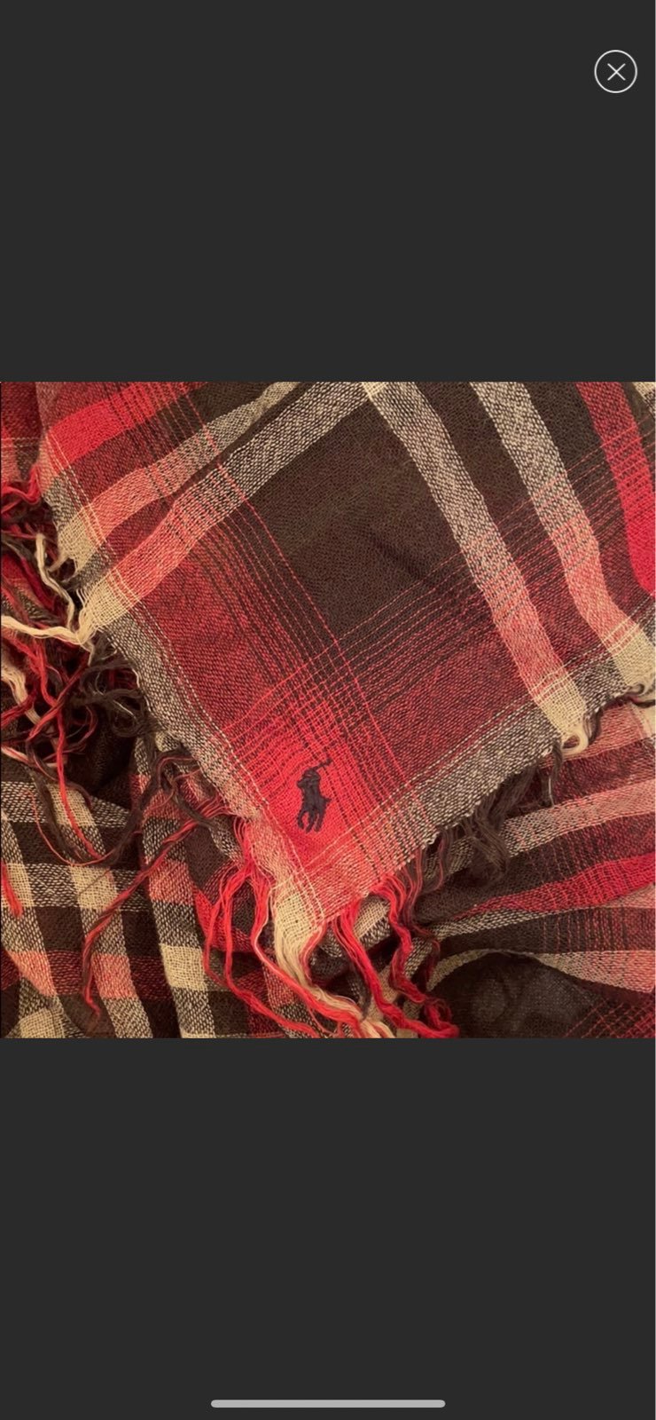 Ralph Lauren Plaid Scarf