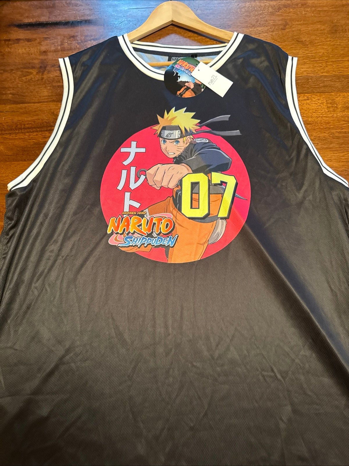 Naruto 07 Shippuden Tank Top Mens XXL Activewear Sleeveless BLACK New