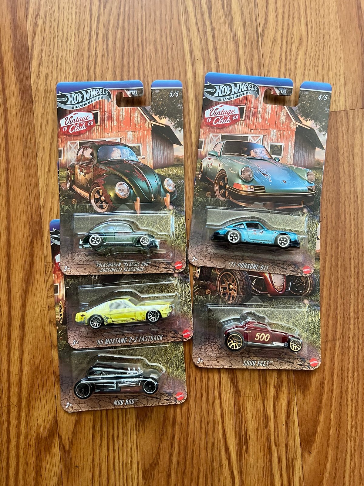 Hot Wheels  Silver Series 1968 Vintage Classics lot 5