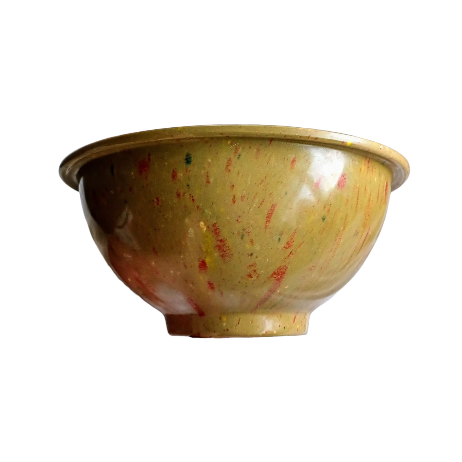 MCM Texas Ware Malamine Green Confetti Spatterware Mixing Bowls, 8\