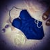 Tommy Bahama Navy Blue V-Cut One Piece Swimsuit Size 6