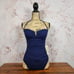 Tommy Bahama Navy Blue V-Cut One Piece Swimsuit Size 6