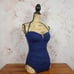 Tommy Bahama Navy Blue V-Cut One Piece Swimsuit Size 6