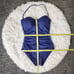 Tommy Bahama Navy Blue V-Cut One Piece Swimsuit Size 6