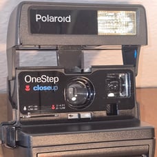 Vtg 1986 Polaroid 600 One Step Instant Camera w/ Box Made in UK (tested good)