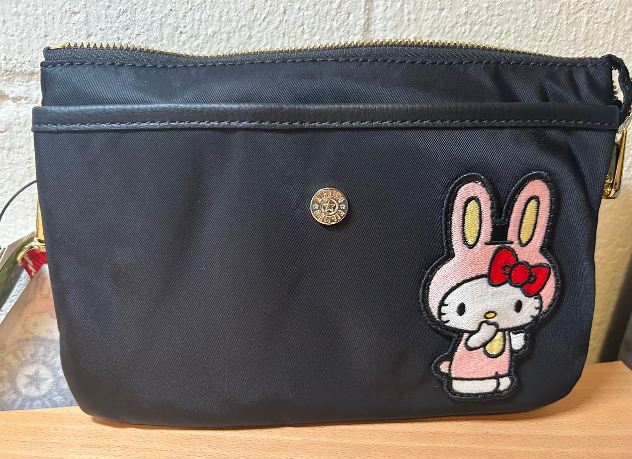 Hello Kitty Year of the Rabbit Kipling Black Riri Crossbody Bag - Kiplling