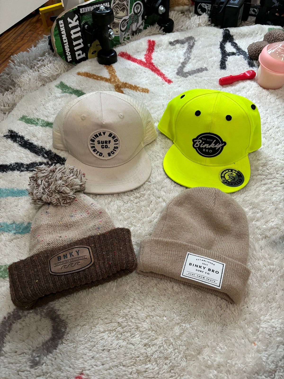 Binky bro hats