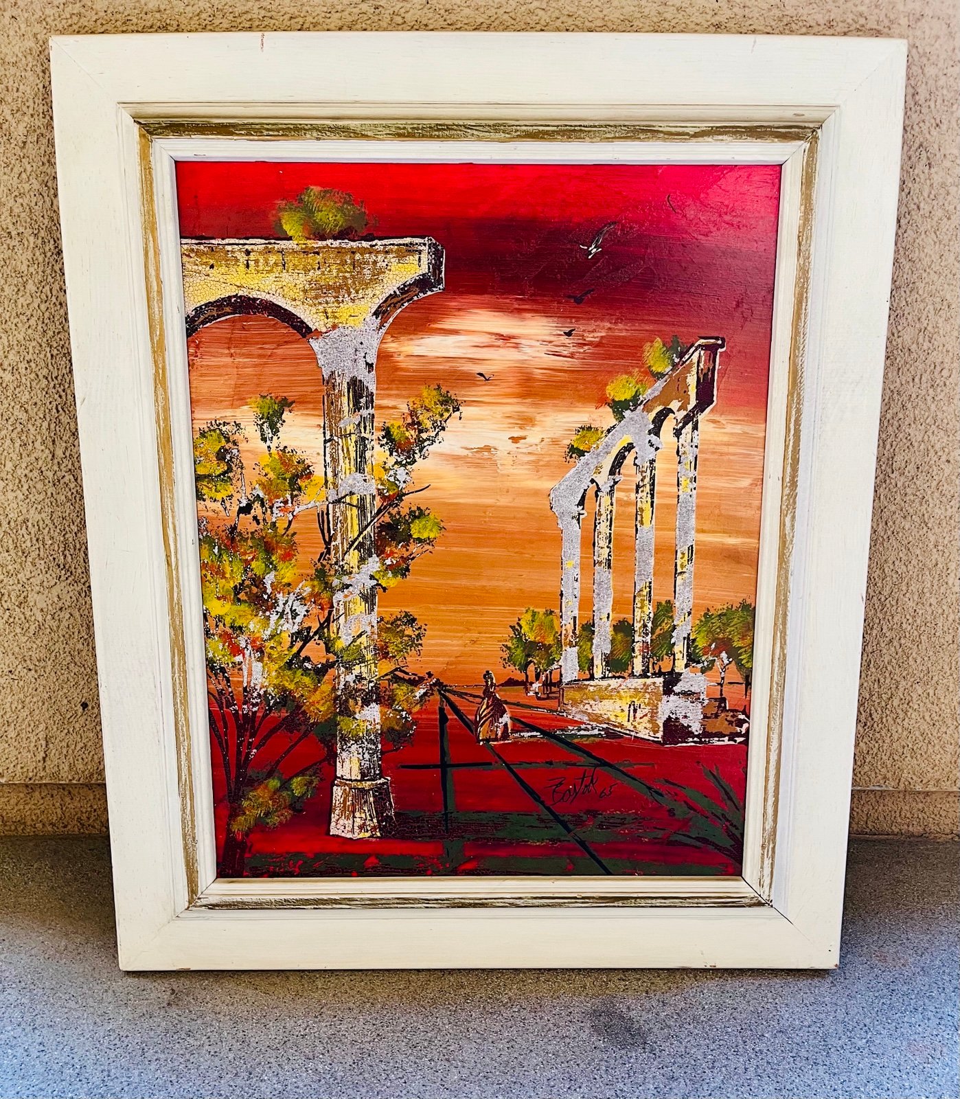 1965 Mid Century Modern oil painting 22/26 inch