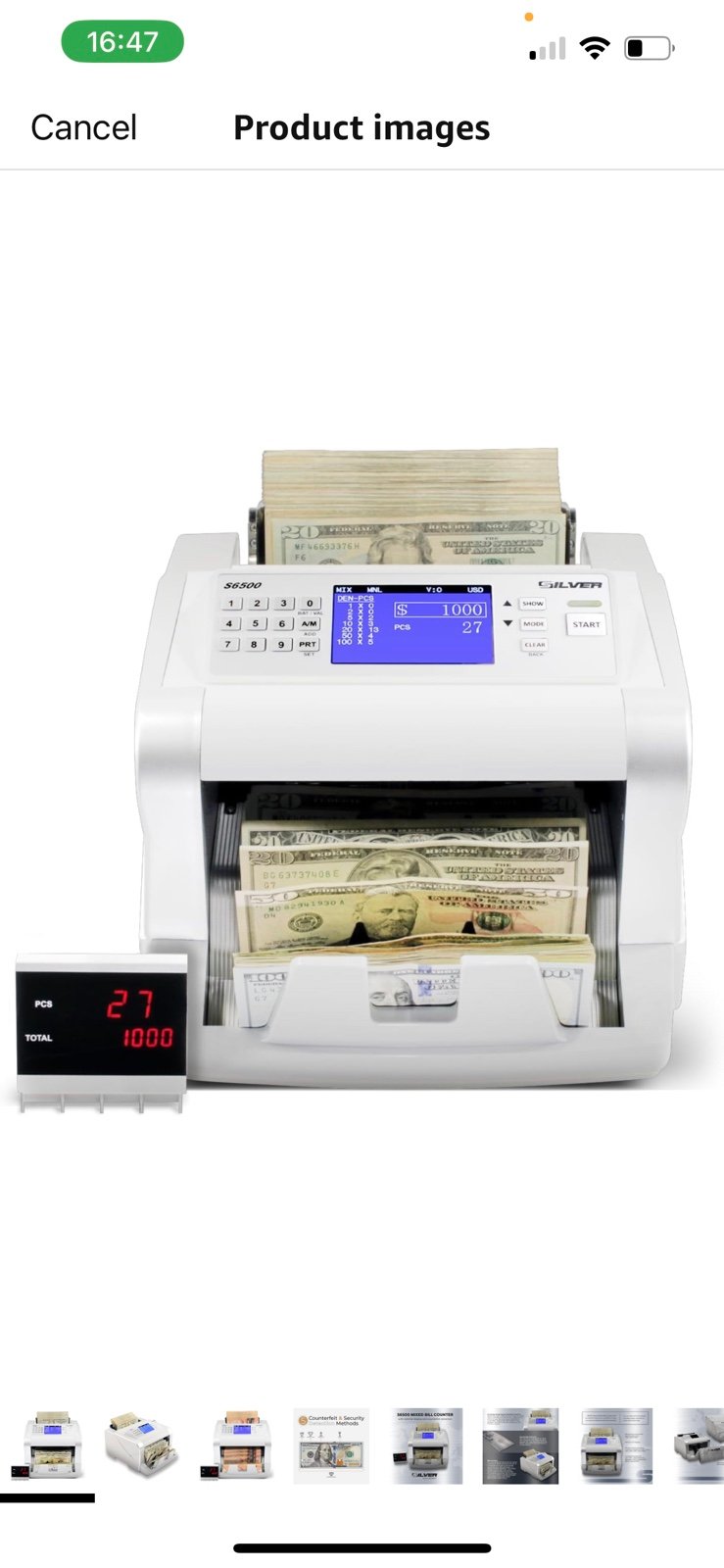 SILVER by AccuBANKER Money Counter Machine