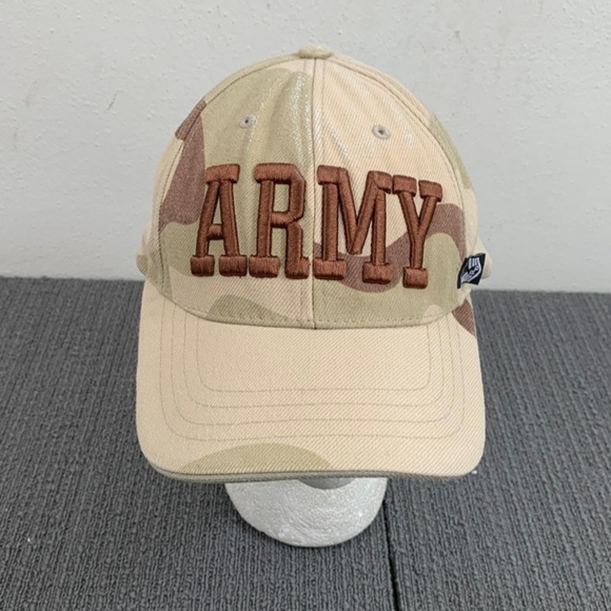 Army Baseball Hat Mens Adjustable Tan Camouflage Strapback Cap - Rapid Dominance