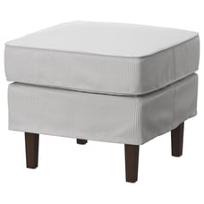 IKEA ROCKSJÖN Cover for ottoman, Klovsta gray/white 705.572.17