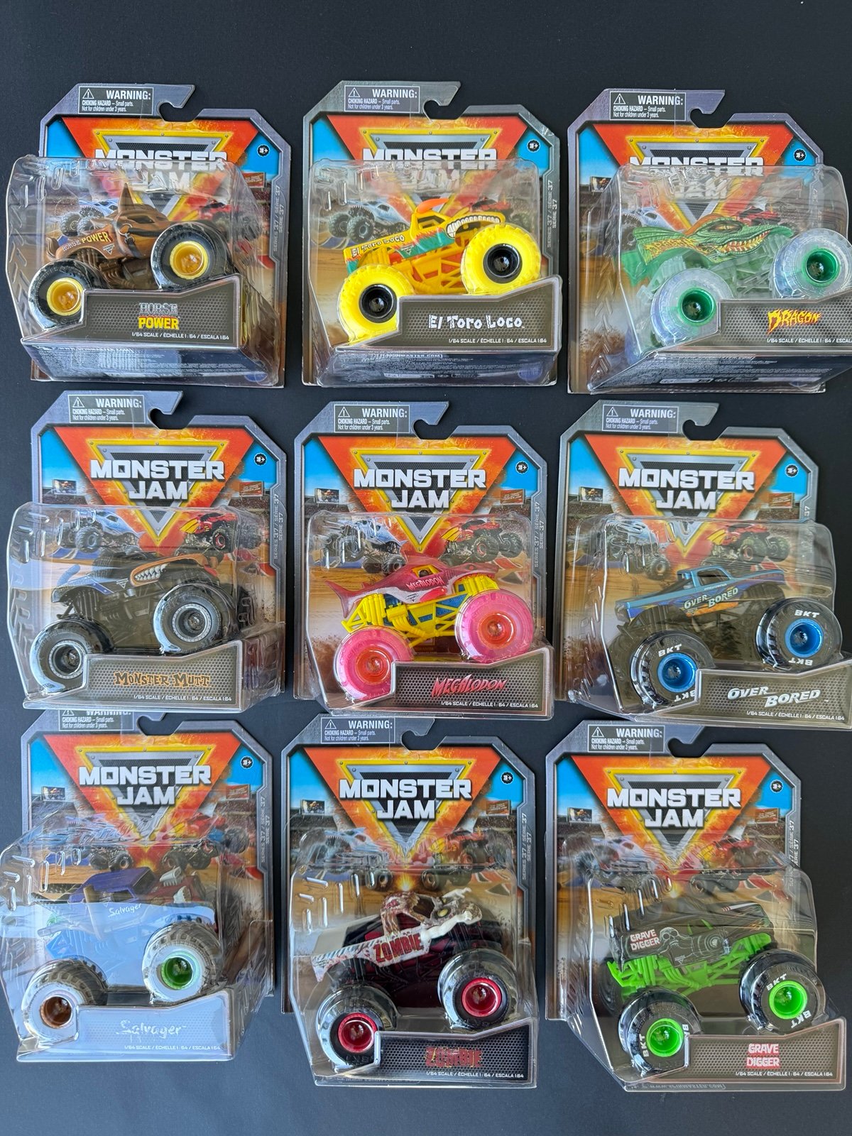MONSTER JAM / LOT OF 9 / WHOLE COLLECTION SERIES 37