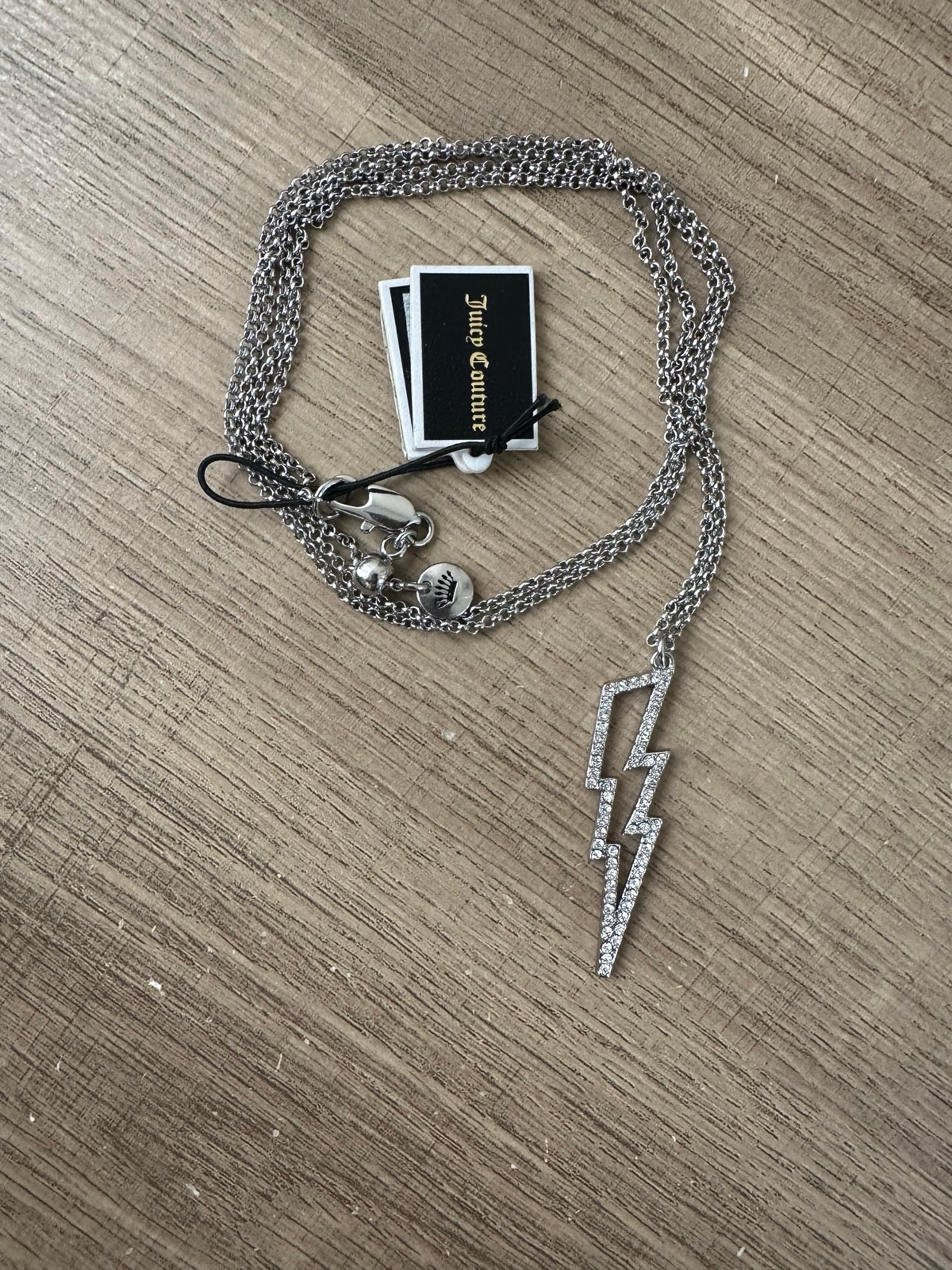Vintage Silver Lightning Bolt Necklace New with tags - Juicy Couture