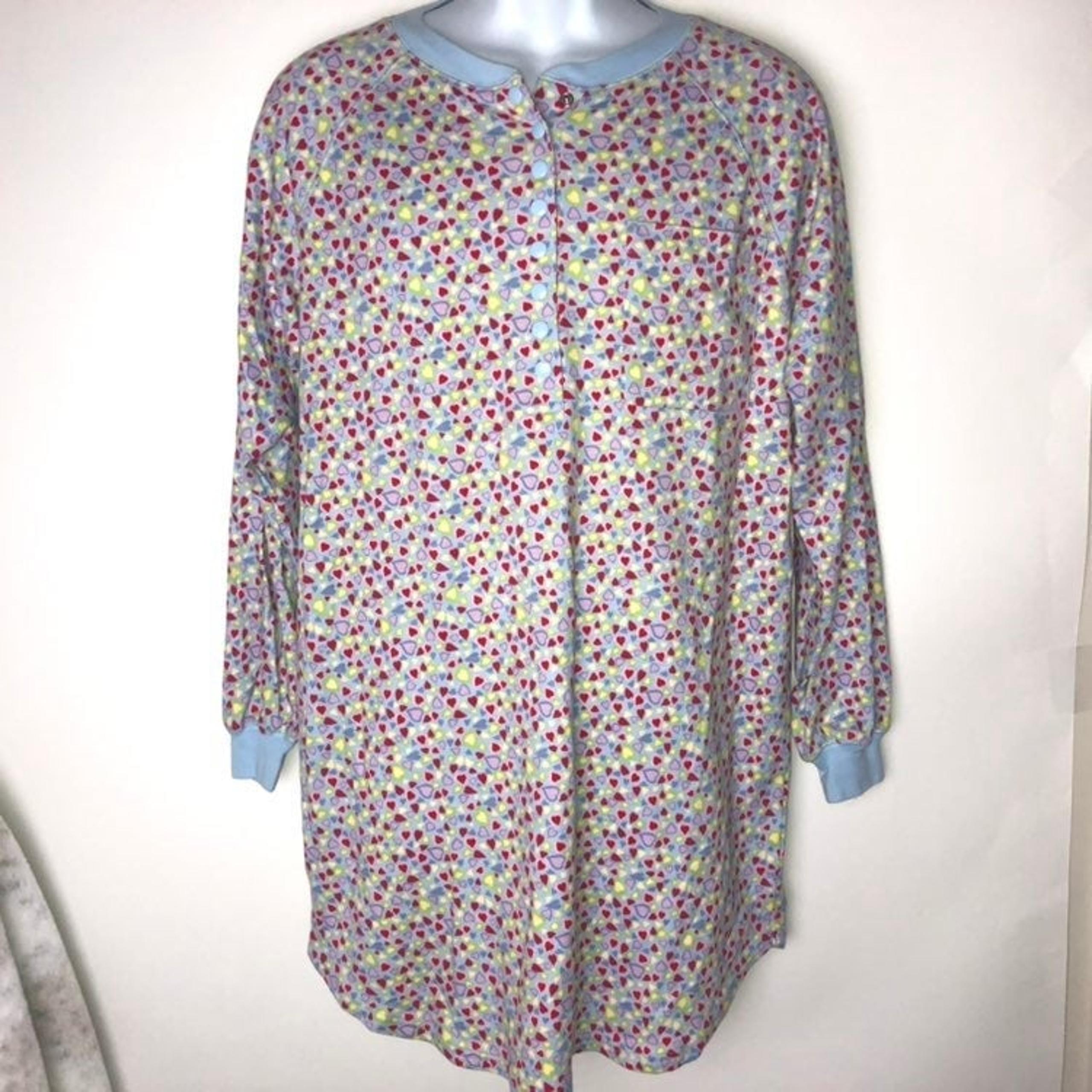 Cabernet Sleepwear Sleep Hearts Shirt Nightgown Women's Small