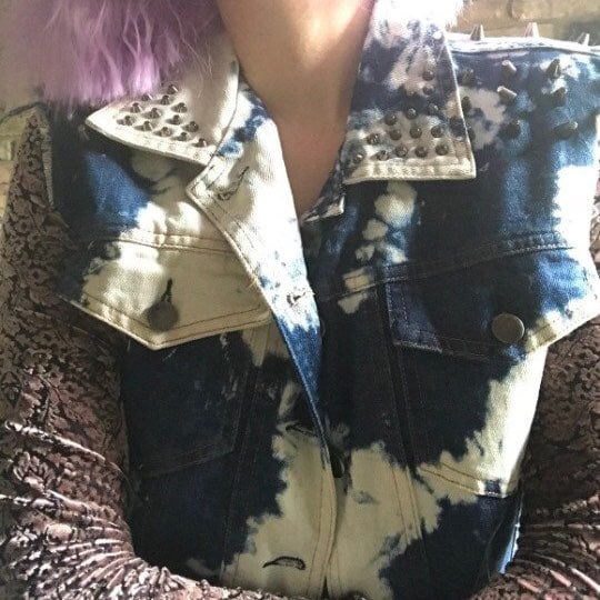 NWT Sz S jean vest with Studs!