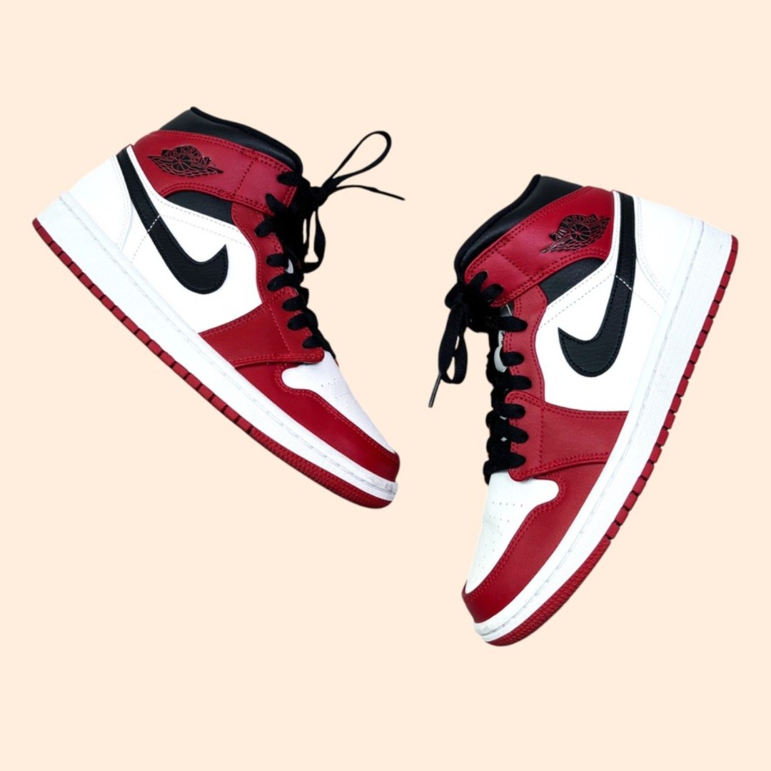 NIKE AIR JORDAN 1 MID CLASSIC CHICAGO BULLS 25〜30㎝ Size 10 - Air Jordan 1 Mid White Chicago for sale online | eBay