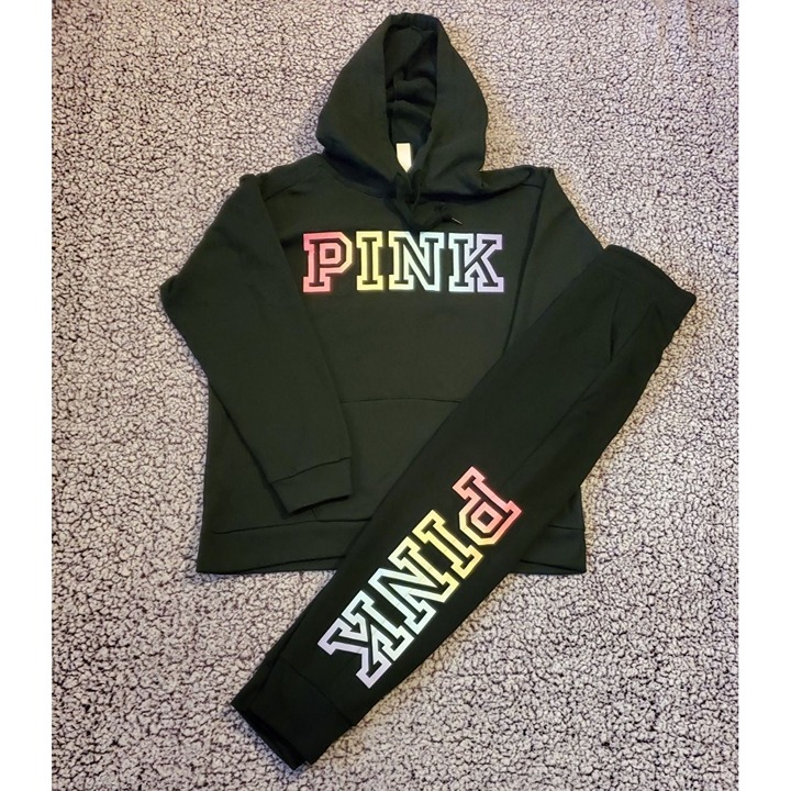 PINK VS Large Ombre Joggers & Hoodie Set