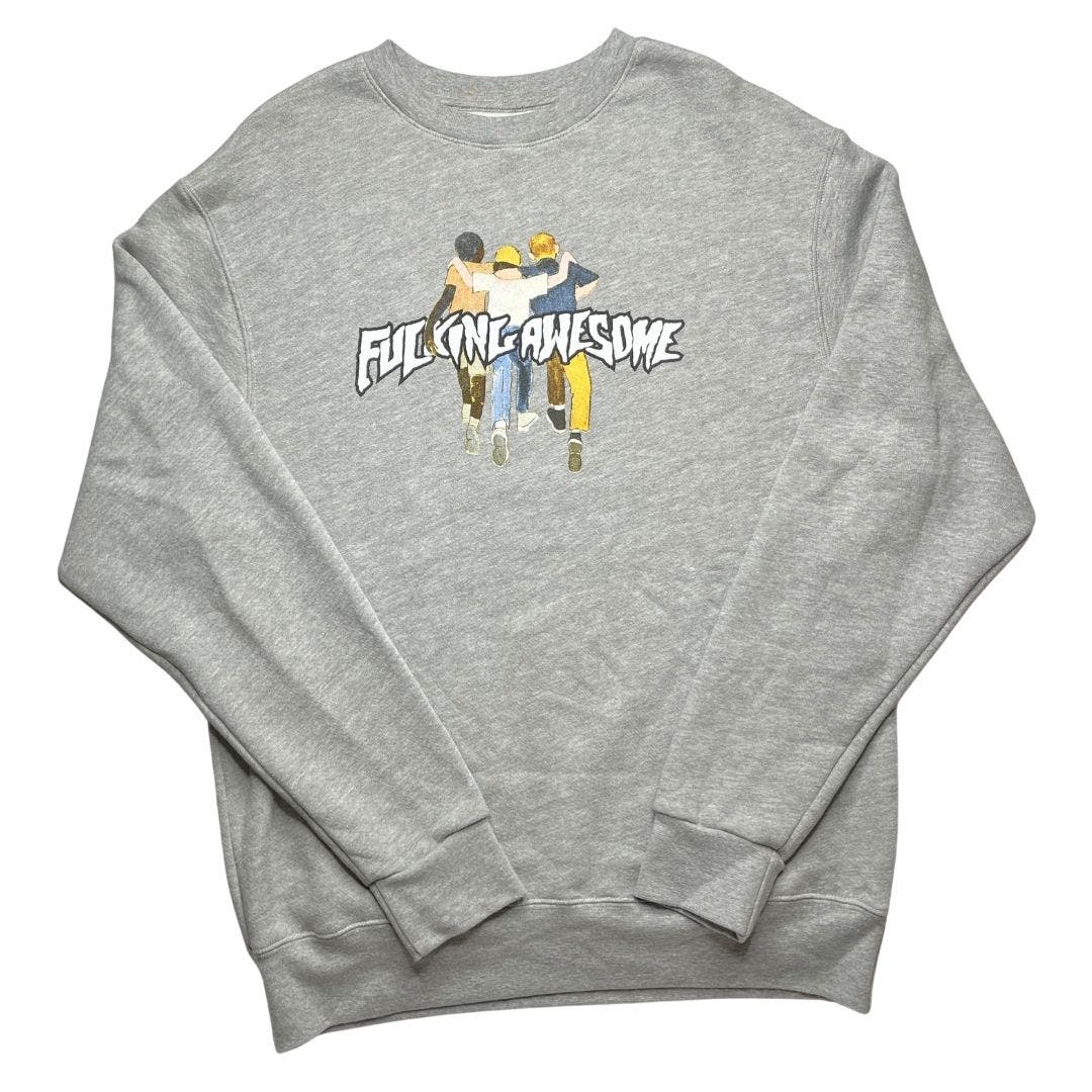 2-30 F***ING AWESOME Sweater 100% Cotton Gray Small