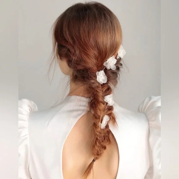 5pcs Wedding bridal hair pins flower faux pearl New