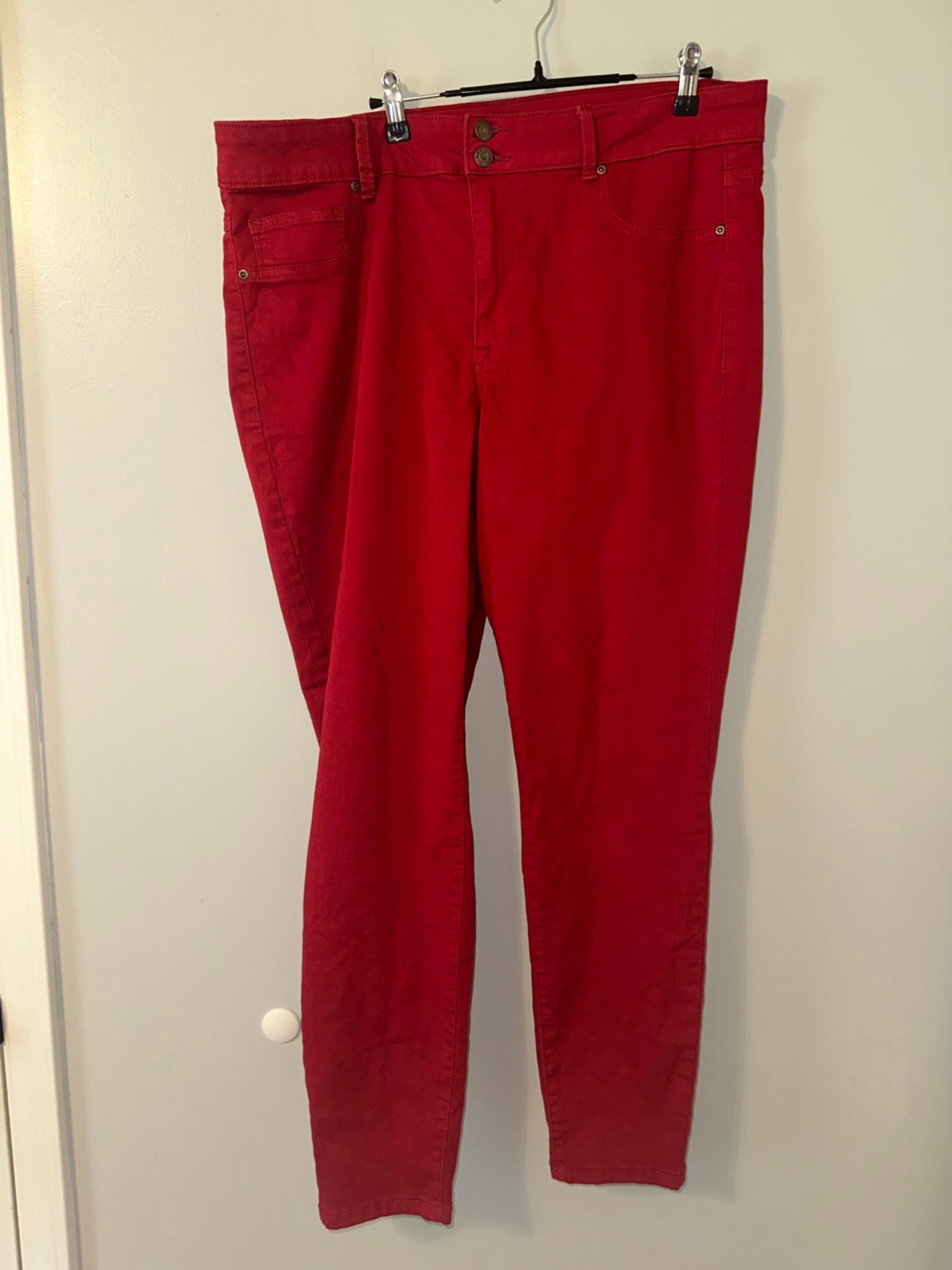 high rise red denim skinny jeans size 20W - Maurices