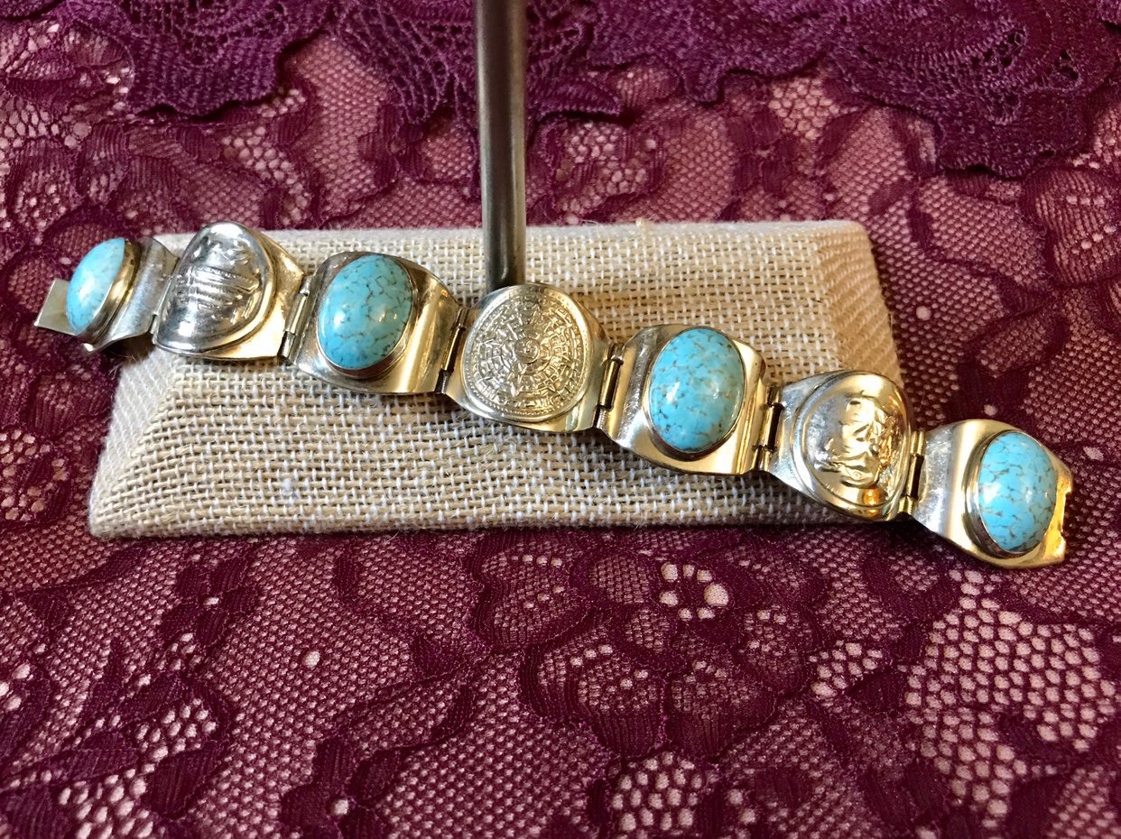Vintage 1940s Mexican Link Bracelet