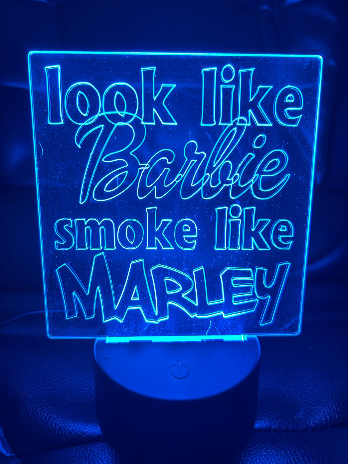 Customized Marley LED lamp with black base