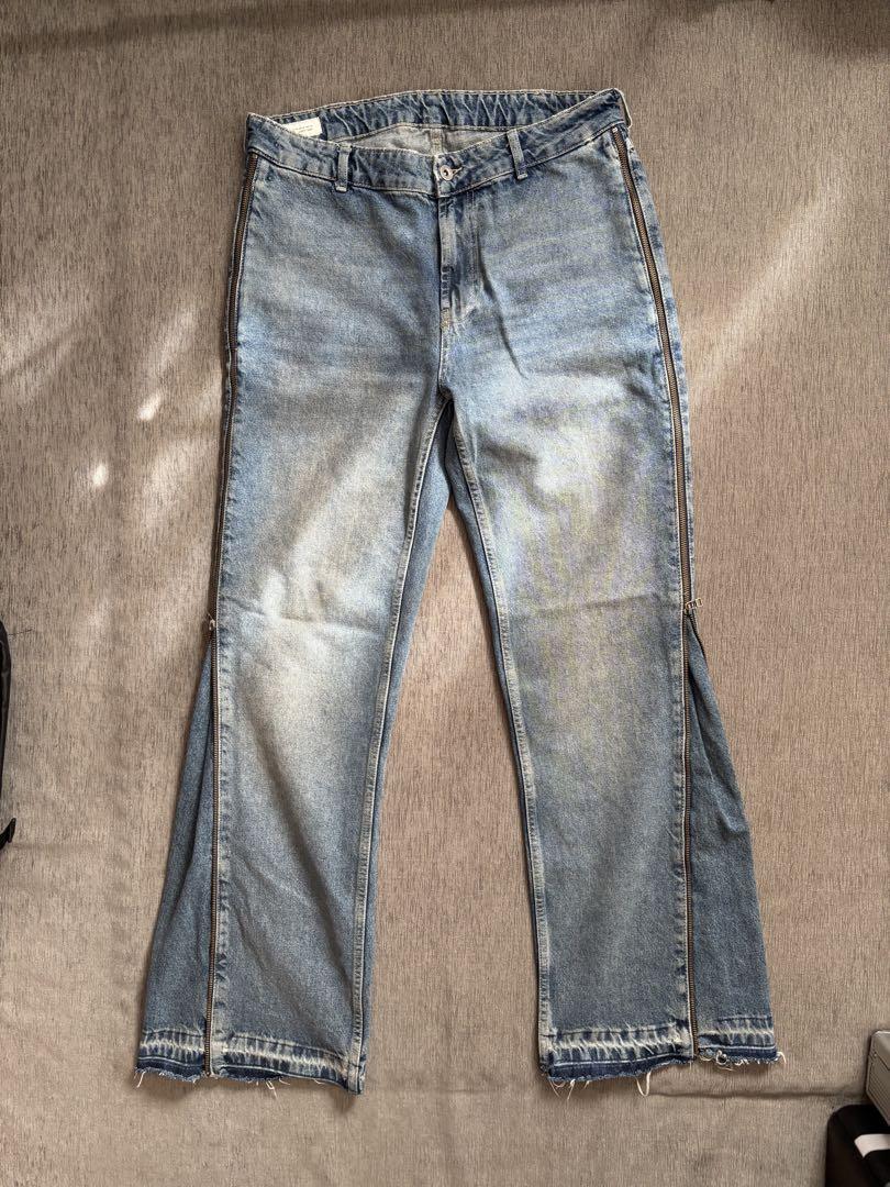 Zara Zipper Flare Jeans