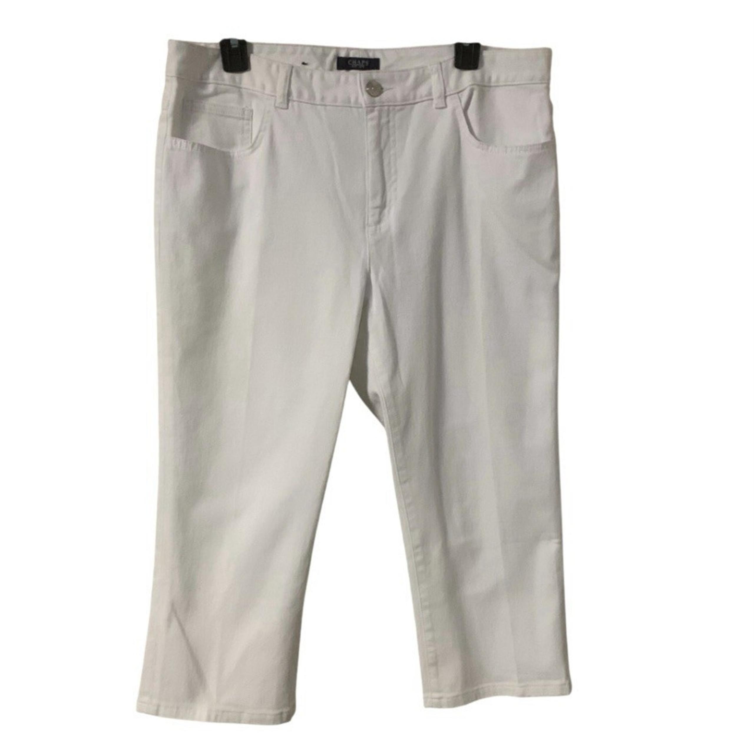 Chaps White Summer Stretch Capri Jeans 21”Inseam Women’s Size 14