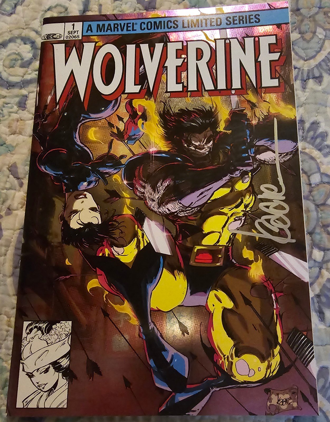 Wolverine signed Kaarf Andrew's foil variant #1