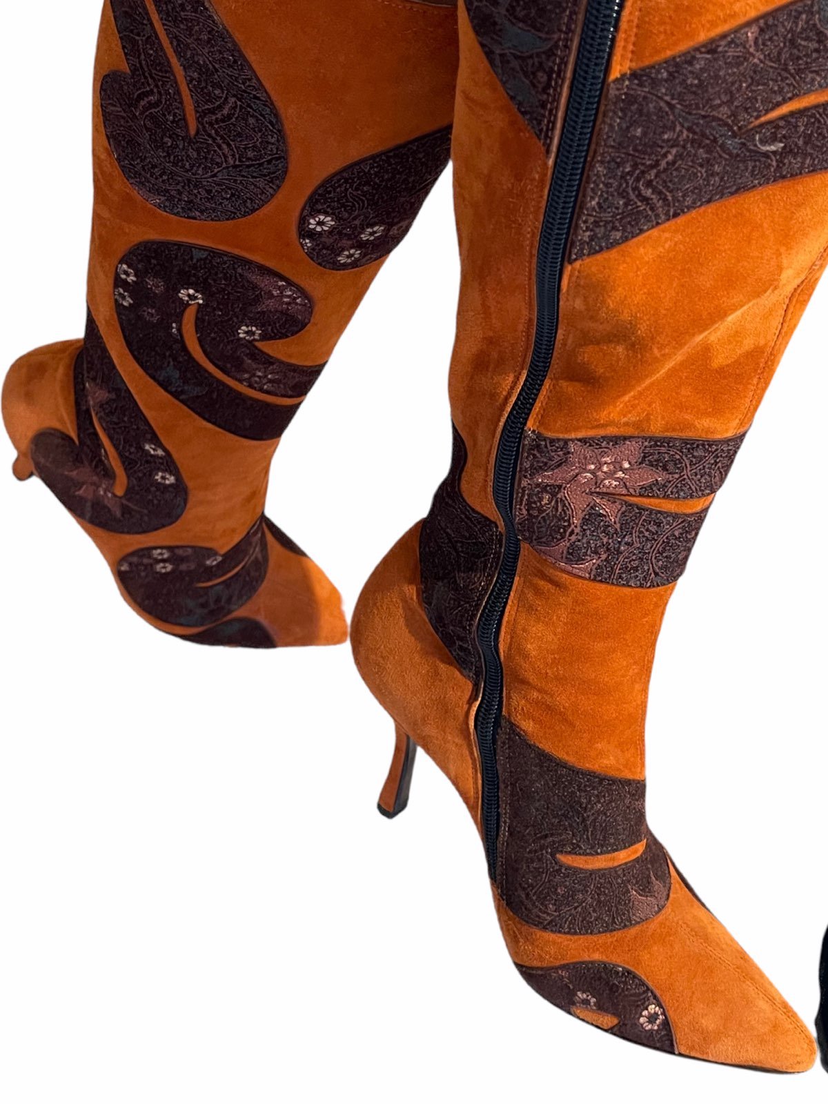 NoraHeron Italian suede custom boots size 38.5