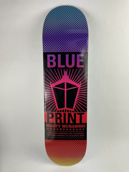 BLUEPRINT skateboards deck 8.25 RARE quality Marty Murawski Pachinko