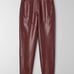 Aritzia Wilfred Burgundy Rebel Pants Vegan Leather Size 4