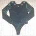 Victoria Sport Green Velour with Stars Embellishment Long Sleeve Bodysuit Sz L