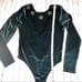 Victoria Sport Green Velour with Stars Embellishment Long Sleeve Bodysuit Sz L