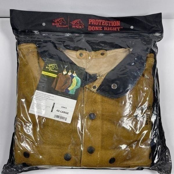 Black Stallion 220CS 4XL Split Cowhide Leather Cape Sleeve & 20 Bib Combo
