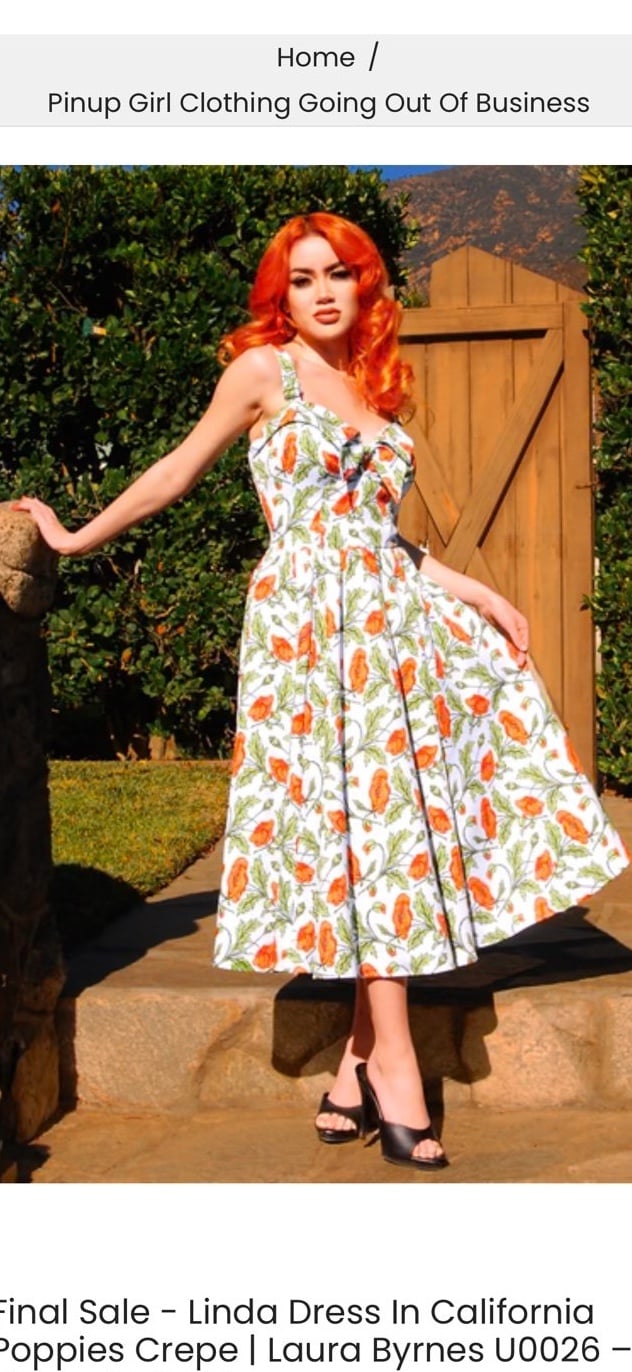 Pinup Girl Clothing Linda- California Poppies L