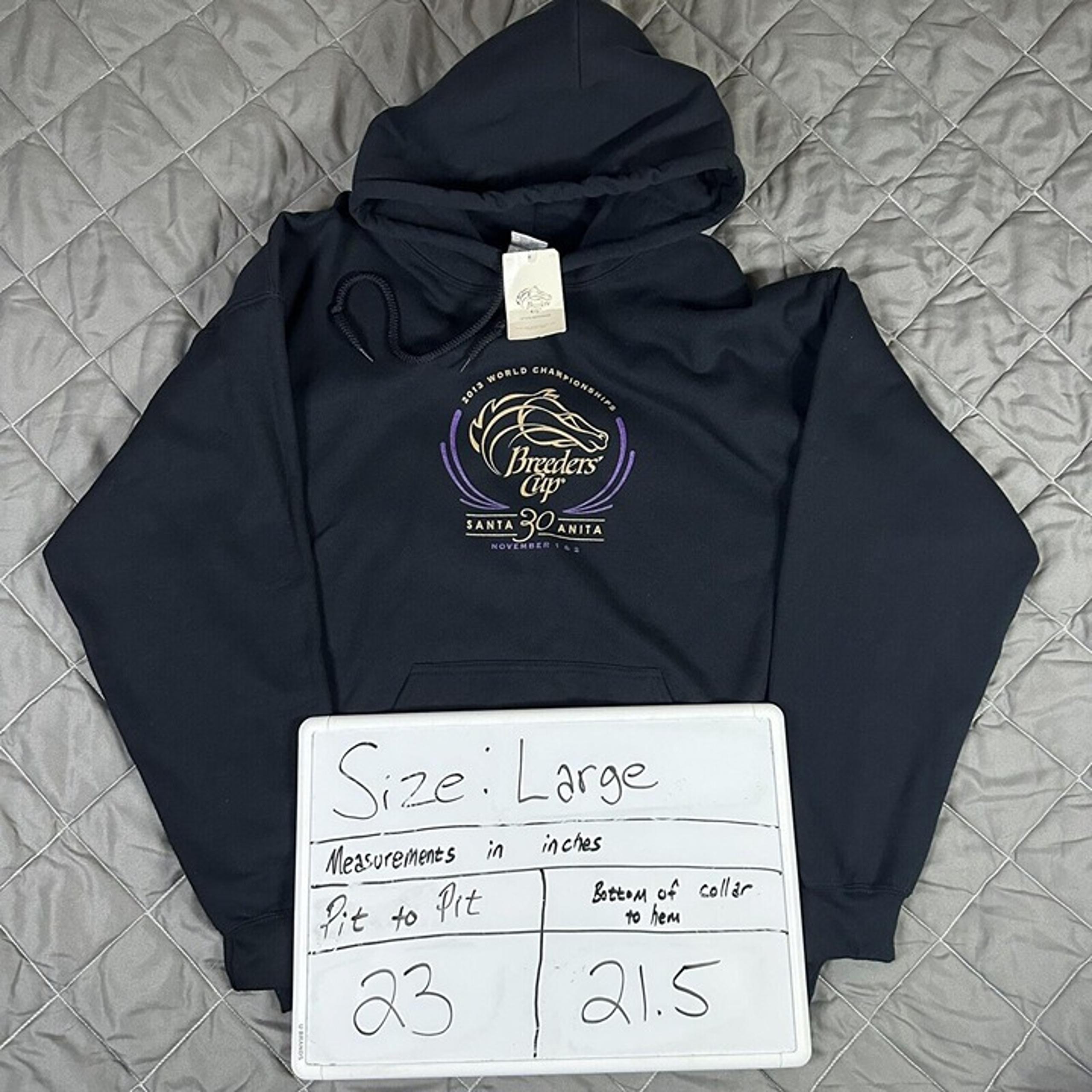 Black Horses Equestrian Breeders Cup Men's Hoodie Sweatshirt