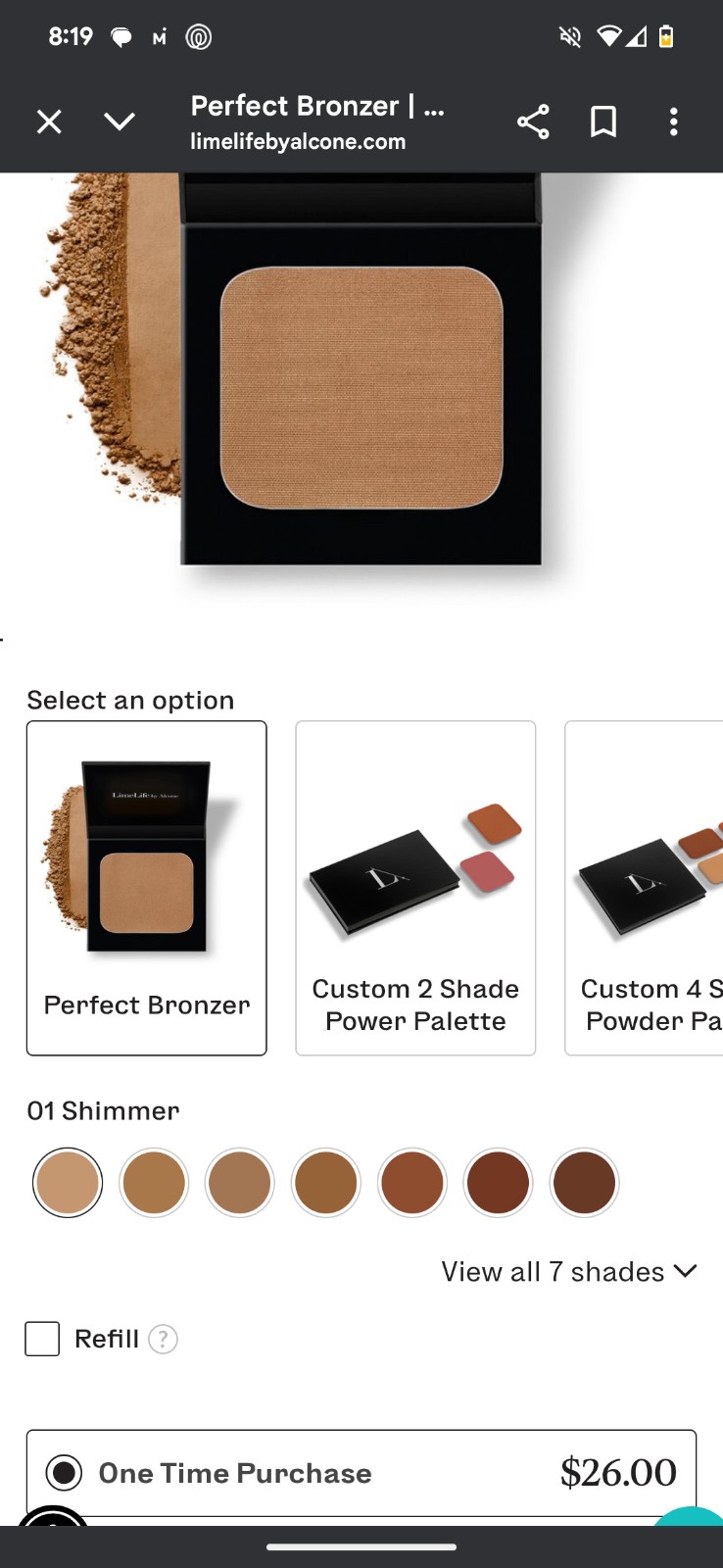 by Alcone Perfect Bronzer Shade 01 shimmer - LimeLife