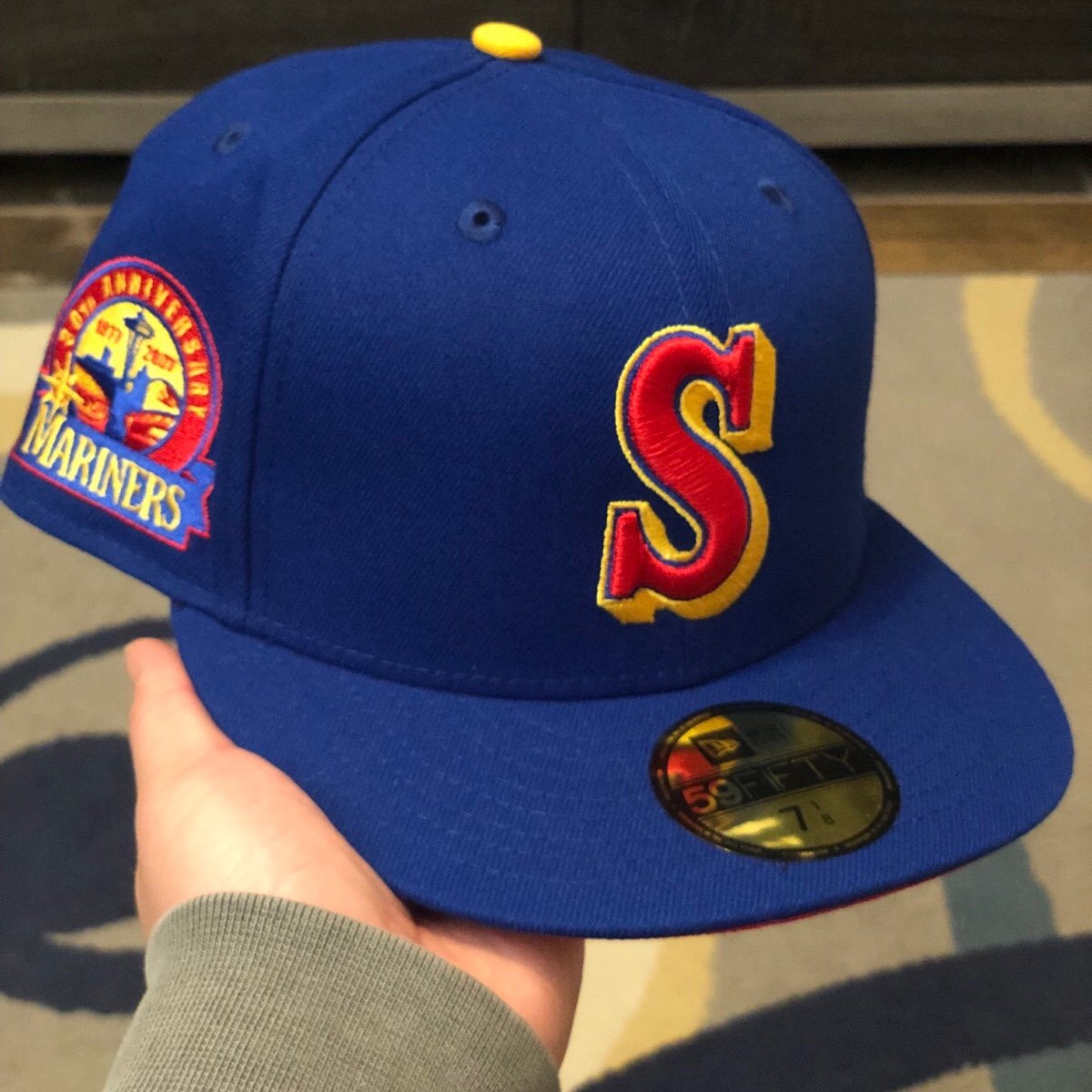 EbLens Seattle Mariners 59fifty Superman Fitted Hat New Era 7 1/8