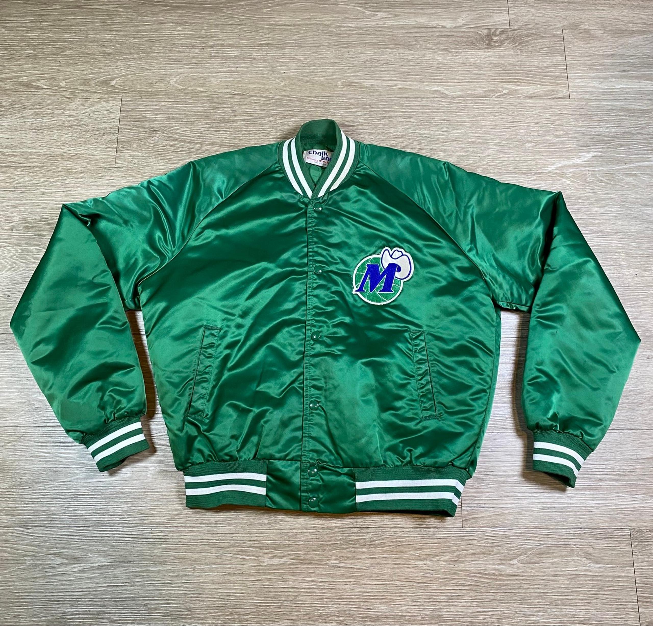 Vintage Authentic Chalk Line Dallas Mavericks NBA Satin Jacket Men’s Size LARGE