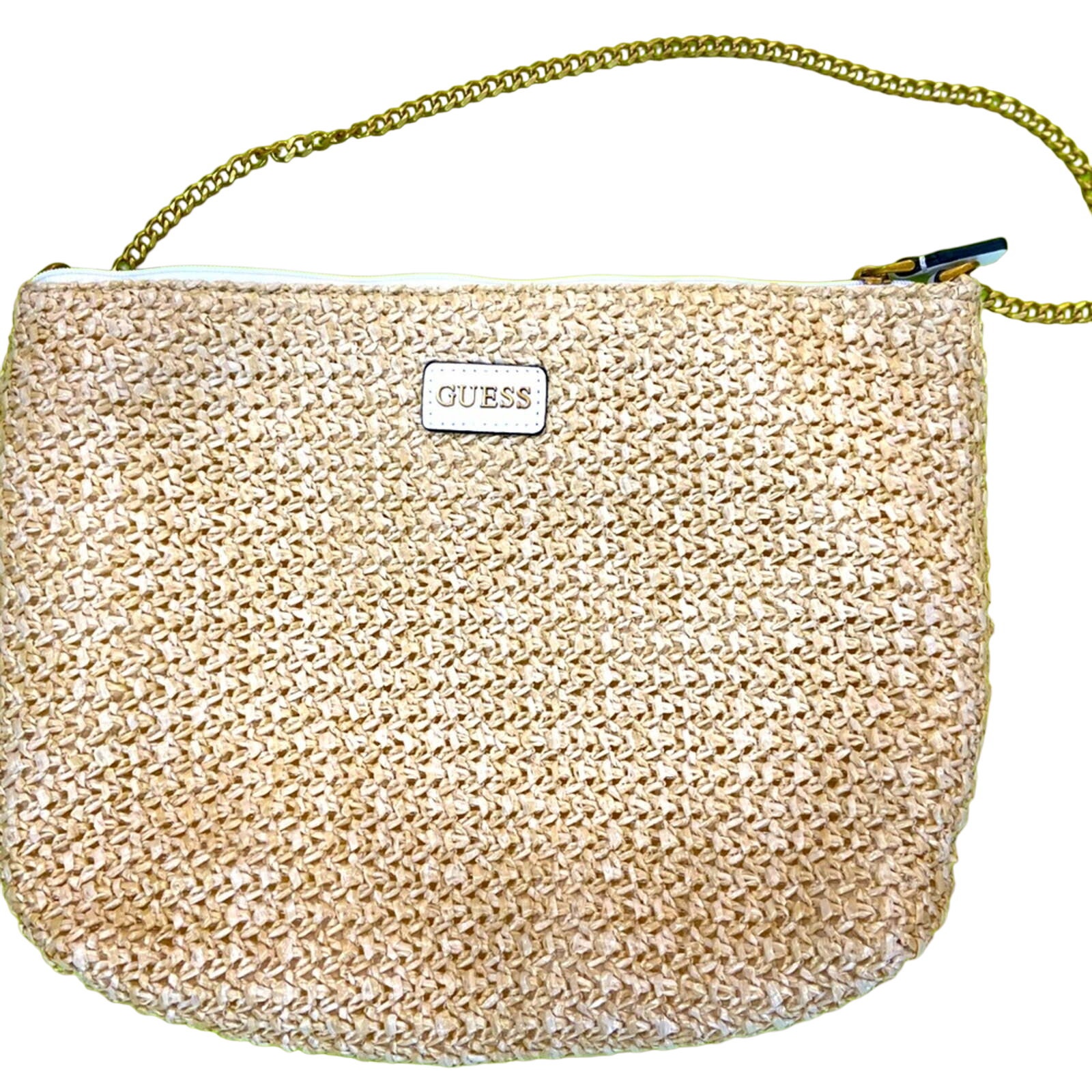 Guess Straw Clutch Purse Handbag Shoulder Bag