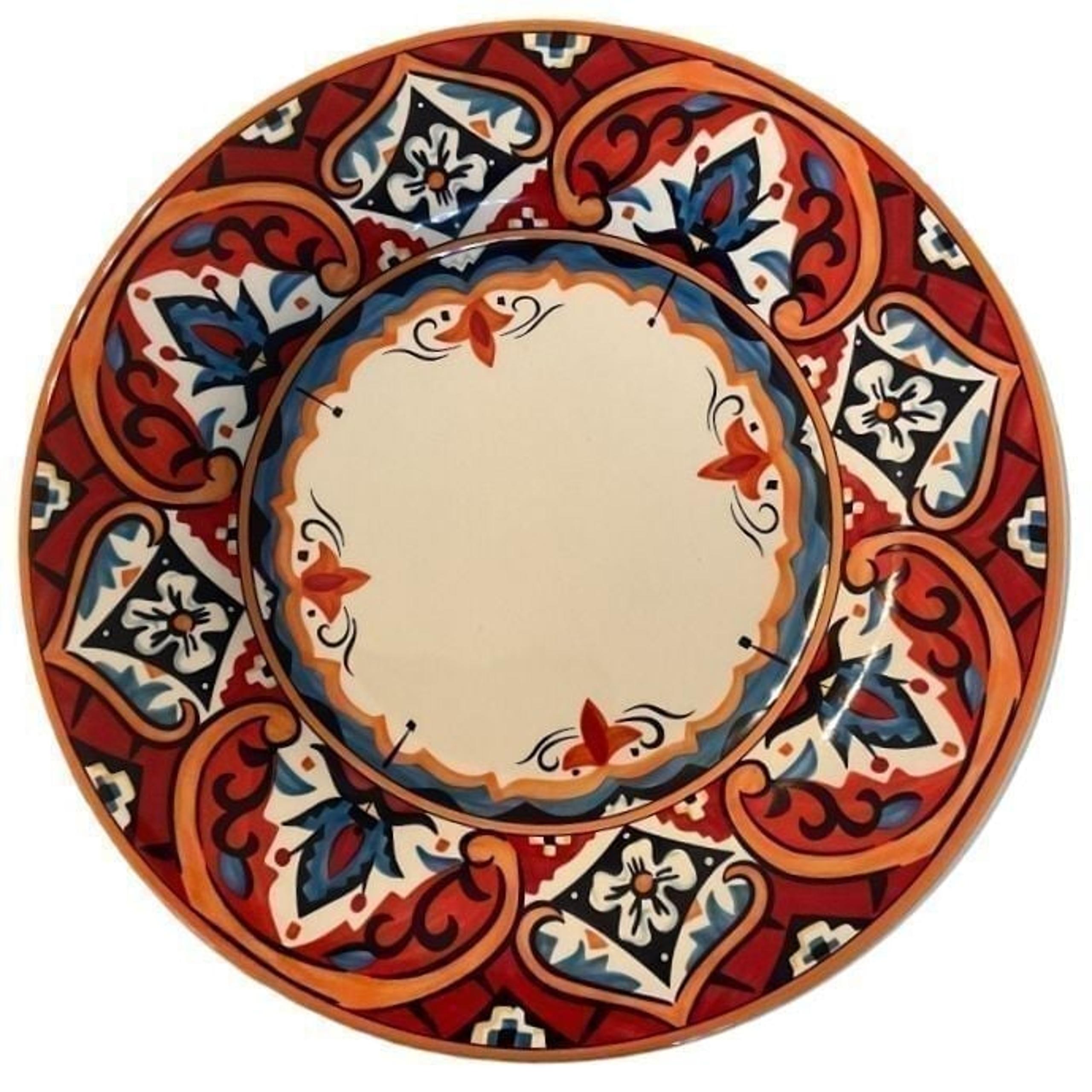 Pier 1 Imports Karina Tile Handcrafted Earthenware Moroccan Design 11" Plate