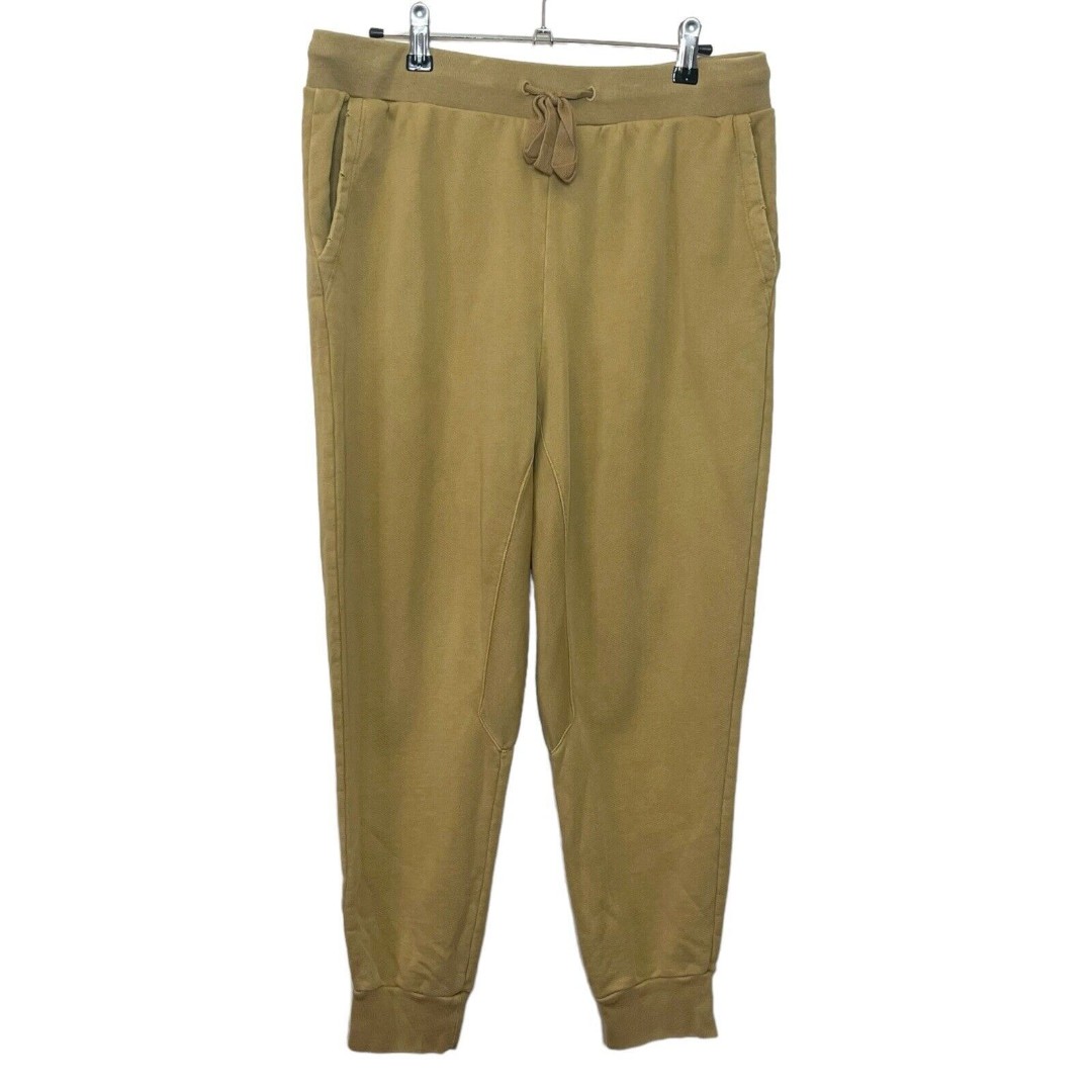 Frame Denim Easy Sweat Pant Jogger in Vintage Camel Organic Cotton Womens Size M