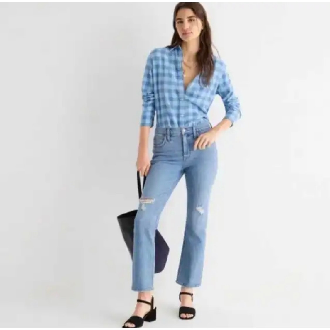 J Crew 9 Billie Demi Boot Crop Light Wash Jeans Size 32 NWT Cropped Kick Leg