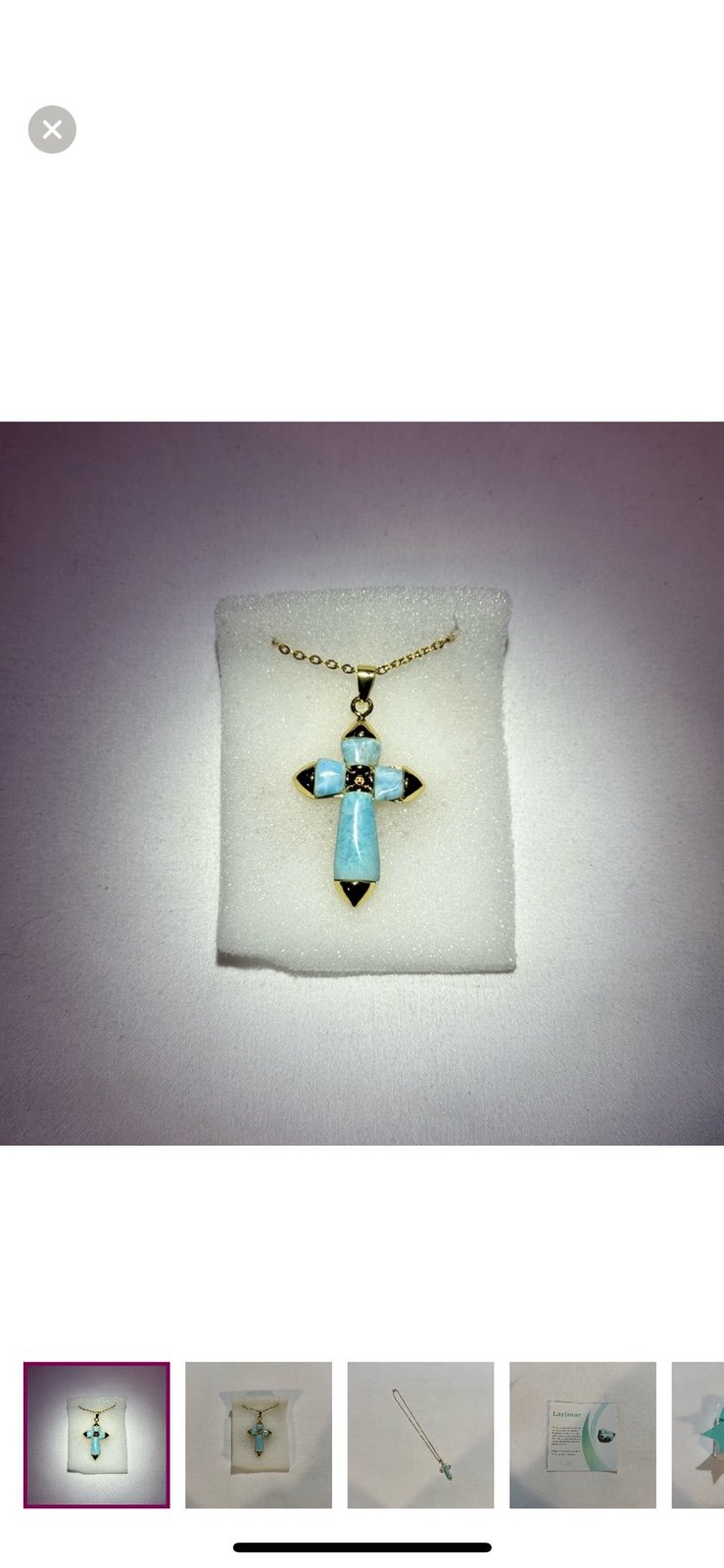 Larimar rare gemstone necklace new