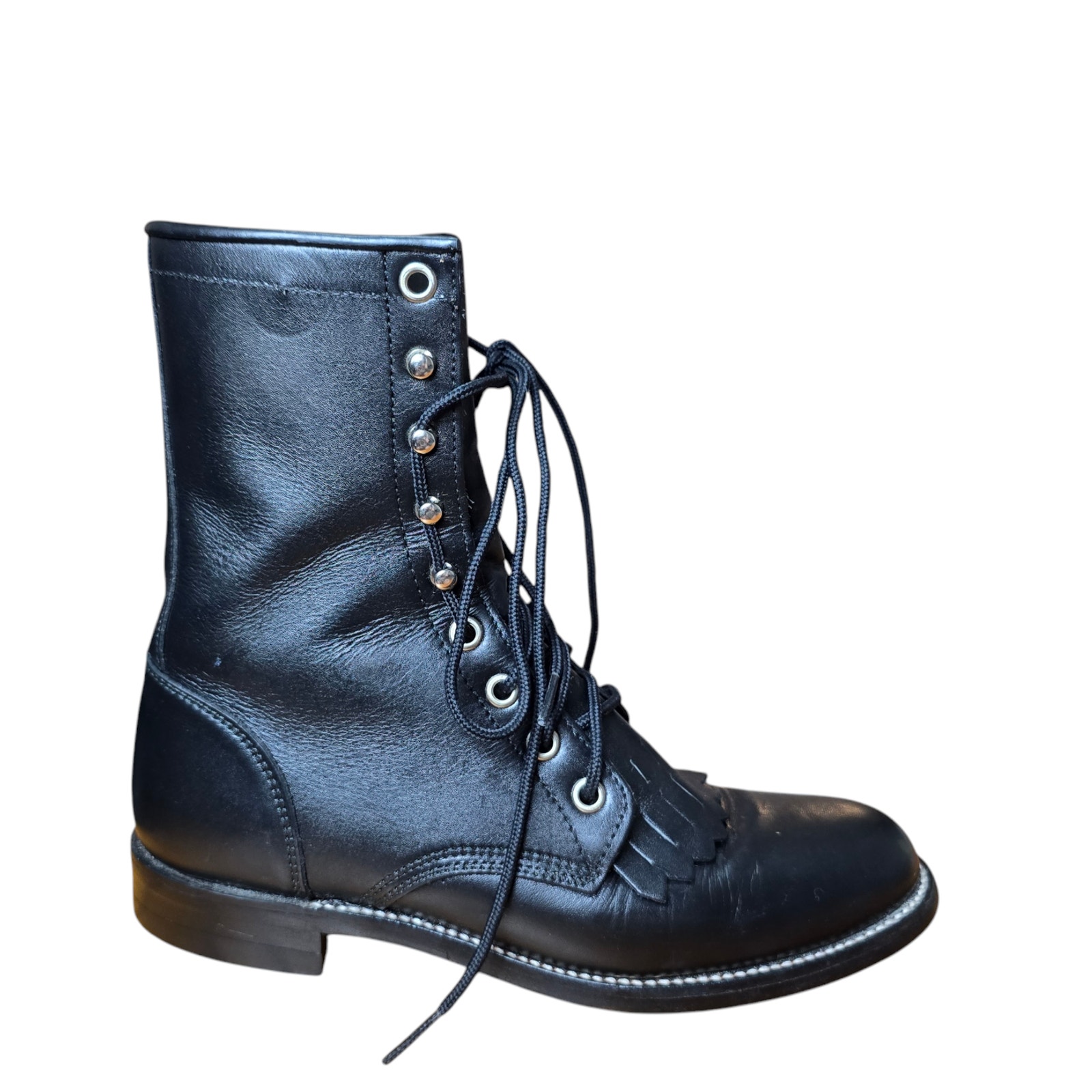 Justin riding boots lace up sale
