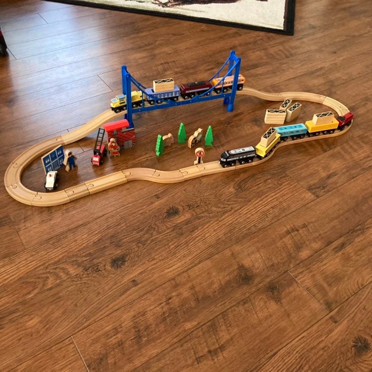 Bassat Wooden Train Set EUC