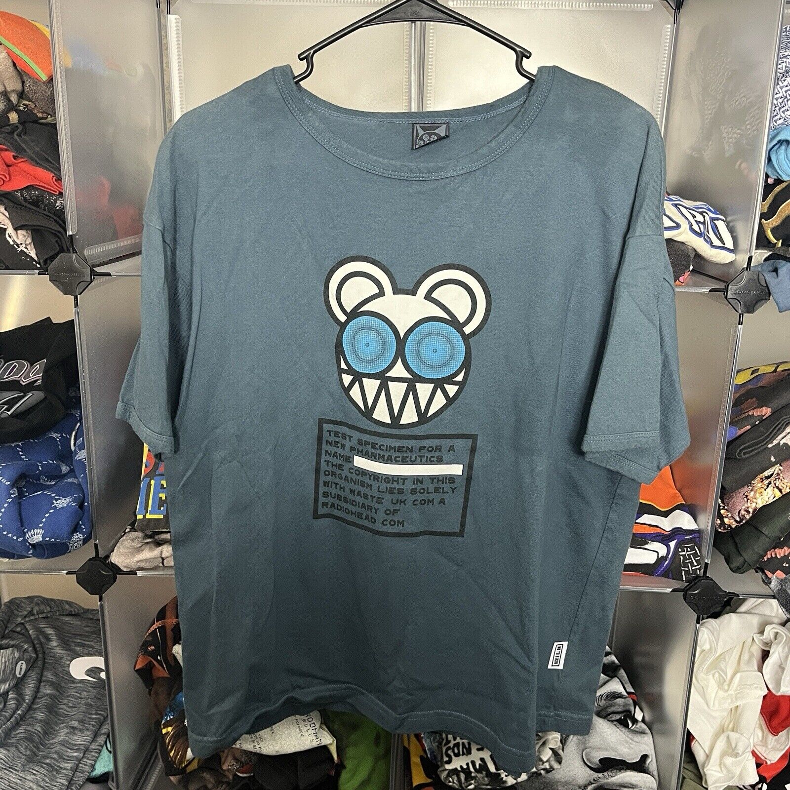 Vintage Radiohead Test Specimen Blue Band T-Shirt Sz XL Vtg y2k W.A.S.T.E Kid A