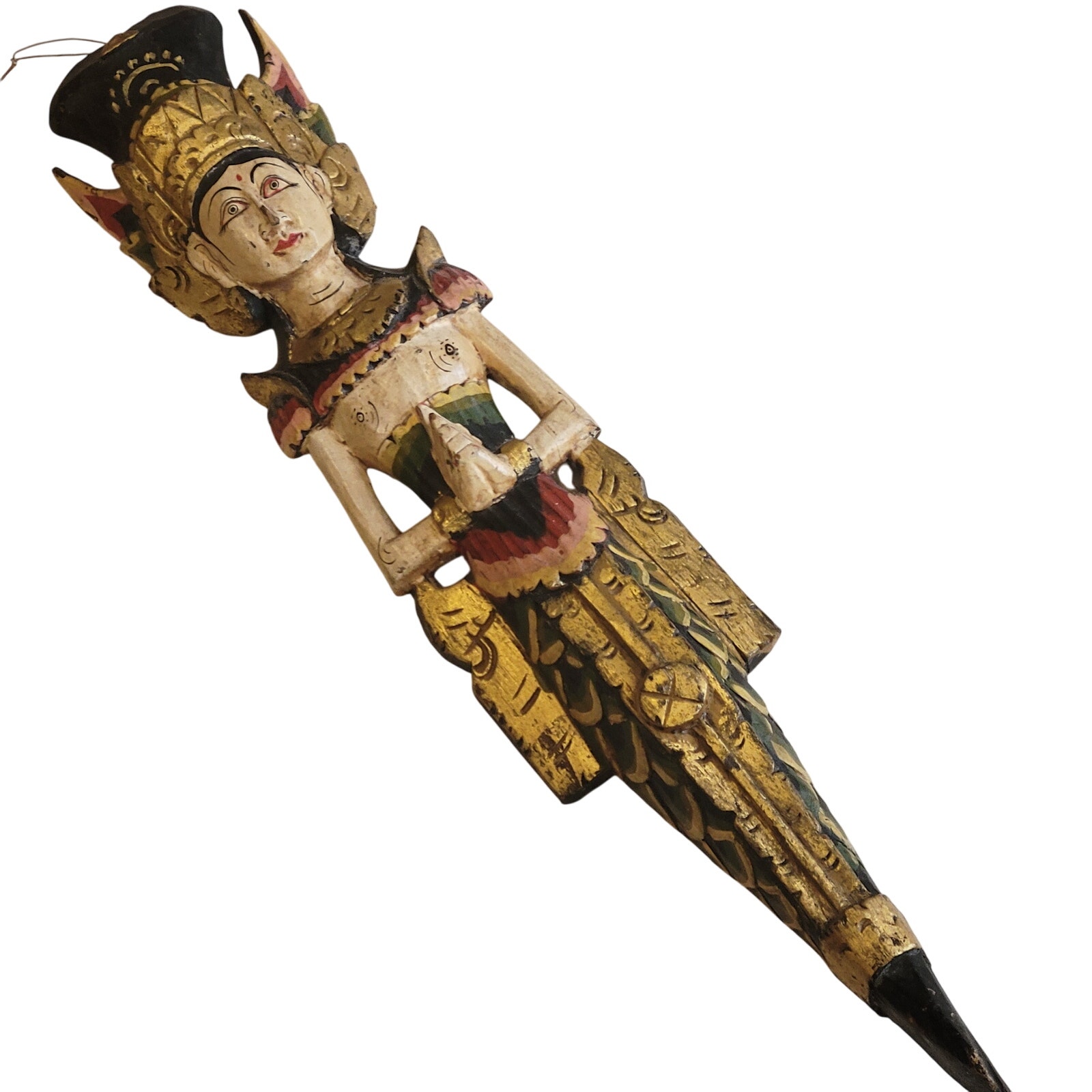 Vintage Balinese Mermaid wall art Dewi Sinta Goddess Rama Guardian Hand Carved