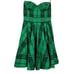 Luella Bartley Strapless Dress Size 38 Fit and Flare Plaid Rockabilly Designer